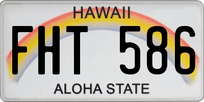 HI license plate FHT586