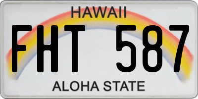 HI license plate FHT587