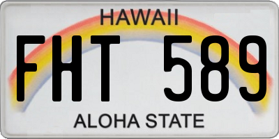 HI license plate FHT589