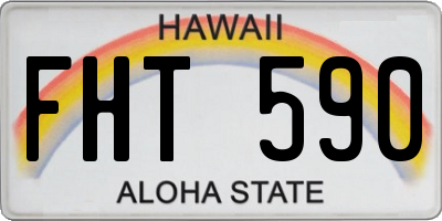 HI license plate FHT590