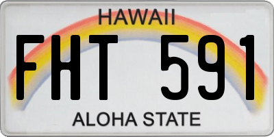 HI license plate FHT591