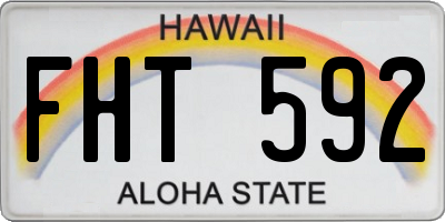 HI license plate FHT592