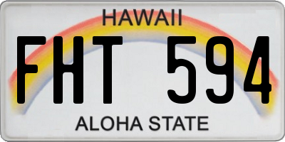 HI license plate FHT594