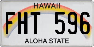 HI license plate FHT596