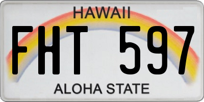HI license plate FHT597
