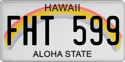 HI license plate FHT599