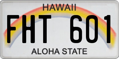 HI license plate FHT601