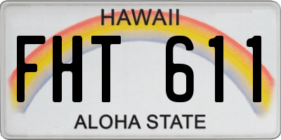 HI license plate FHT611