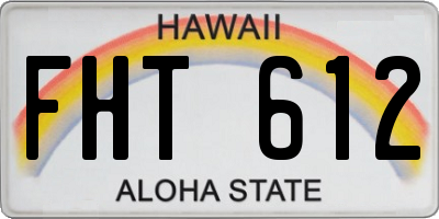 HI license plate FHT612