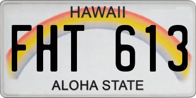 HI license plate FHT613
