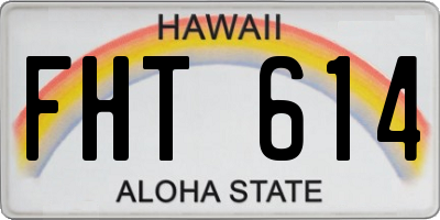 HI license plate FHT614