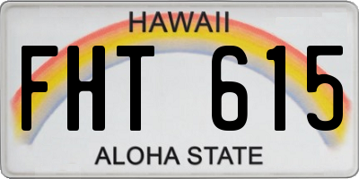 HI license plate FHT615