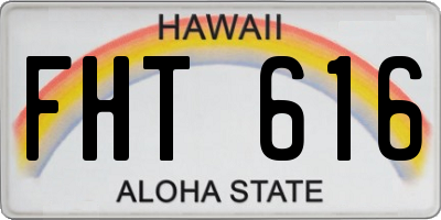 HI license plate FHT616