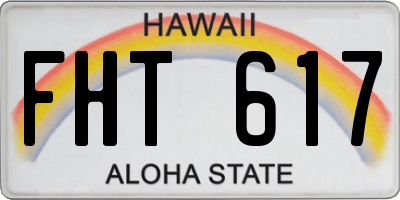 HI license plate FHT617