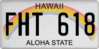 HI license plate FHT618