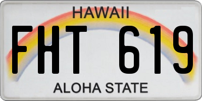 HI license plate FHT619