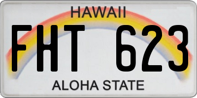 HI license plate FHT623