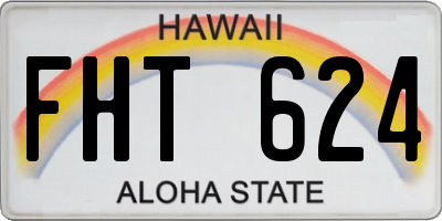 HI license plate FHT624