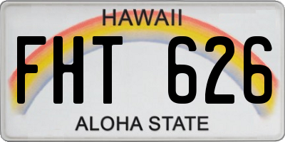 HI license plate FHT626