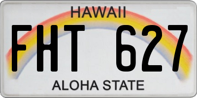 HI license plate FHT627