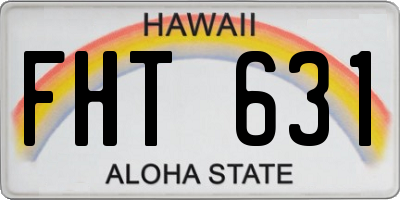 HI license plate FHT631