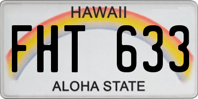 HI license plate FHT633