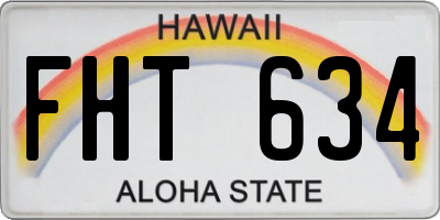 HI license plate FHT634