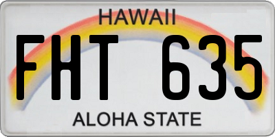 HI license plate FHT635