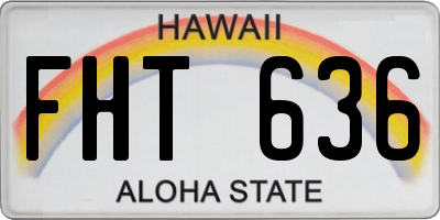 HI license plate FHT636