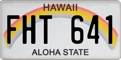 HI license plate FHT641