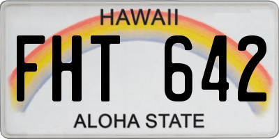 HI license plate FHT642