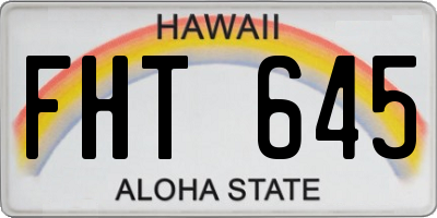 HI license plate FHT645