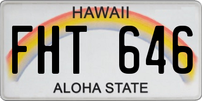 HI license plate FHT646