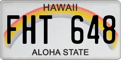 HI license plate FHT648