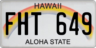 HI license plate FHT649