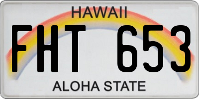 HI license plate FHT653