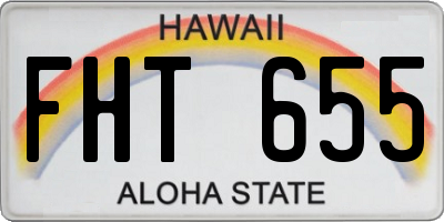 HI license plate FHT655
