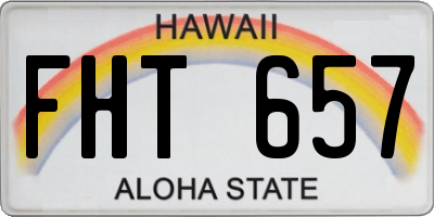 HI license plate FHT657