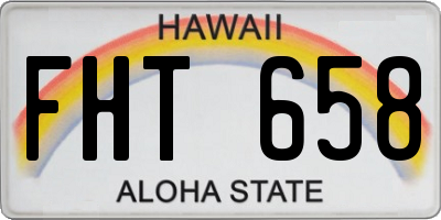 HI license plate FHT658