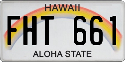 HI license plate FHT661