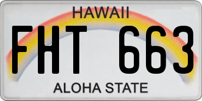 HI license plate FHT663