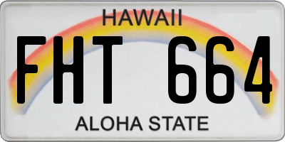 HI license plate FHT664