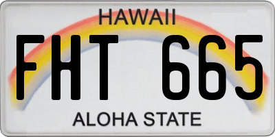 HI license plate FHT665