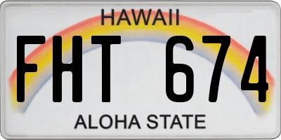 HI license plate FHT674