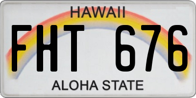 HI license plate FHT676