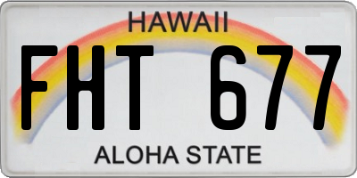 HI license plate FHT677