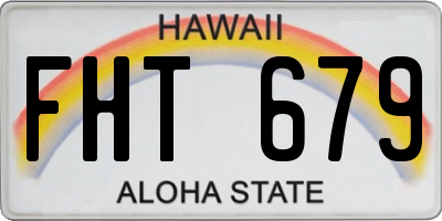 HI license plate FHT679