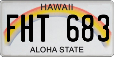 HI license plate FHT683