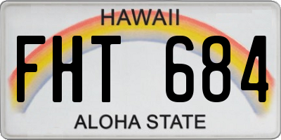 HI license plate FHT684