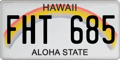 HI license plate FHT685